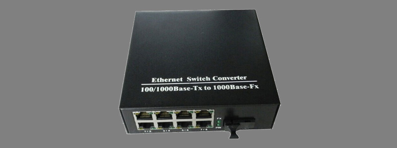 10/100/1000M Gigabit Single Fiber Fast Media Converter 8 Ports